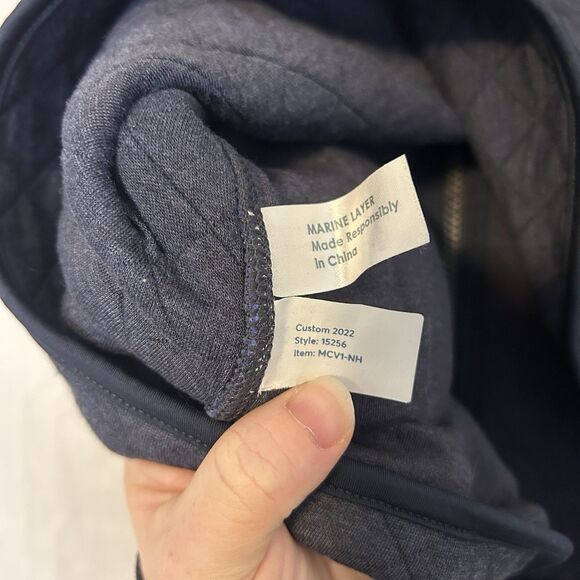 Marine Layer Corbet Full Zip Vest in Navy - Men's Small - Picture 9 of 10